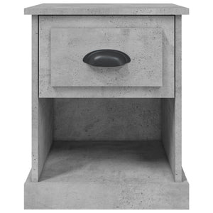 Betongrauer Nachttisch mit Schublade
