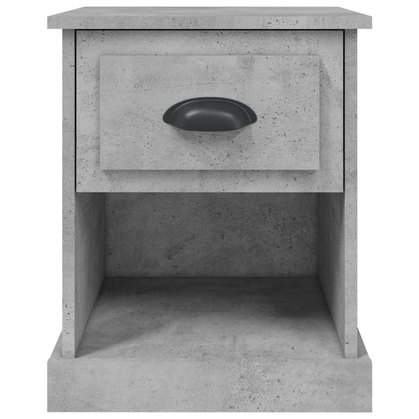 Betongrauer Nachttisch mit Schublade