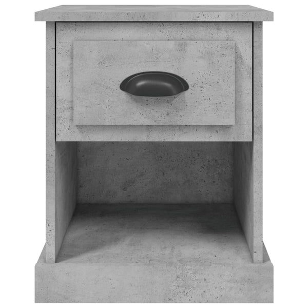 Betongraue Nachttische, 2er-Set
