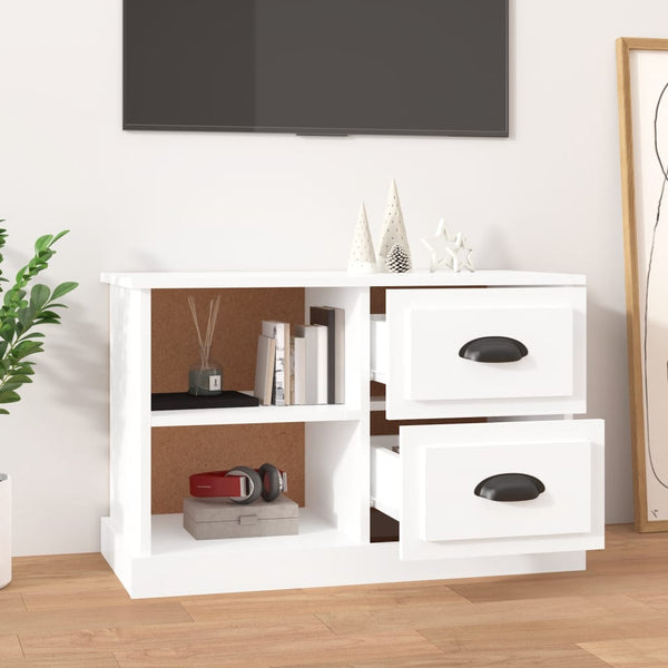 Hochglanz TV-Schrank Weiß, 73 cm