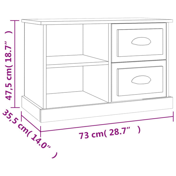TV-Schrank Räuchereiche Holzwerkstoff
