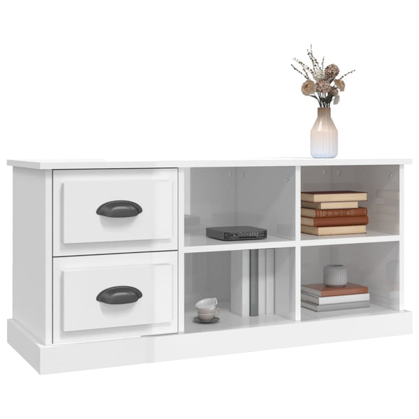 TV-Schrank Hochglanz Weiß 102 cm