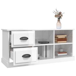 TV-Schrank Hochglanz Weiß 102 cm