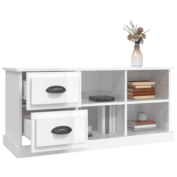 TV-Schrank Hochglanz Weiß 102 cm