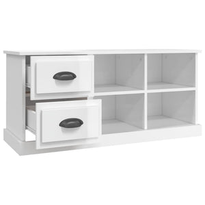 TV-Schrank Hochglanz Weiß 102 cm