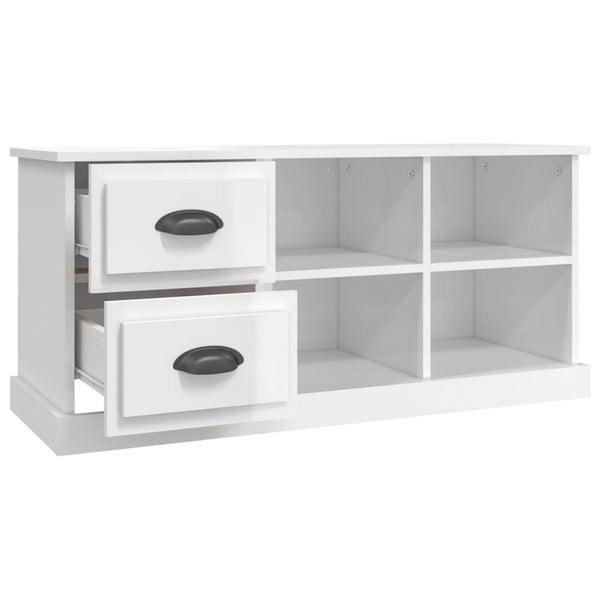 TV-Schrank Hochglanz Weiß 102 cm