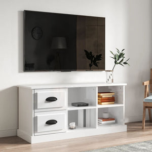 TV-Schrank Hochglanz Weiß 102 cm