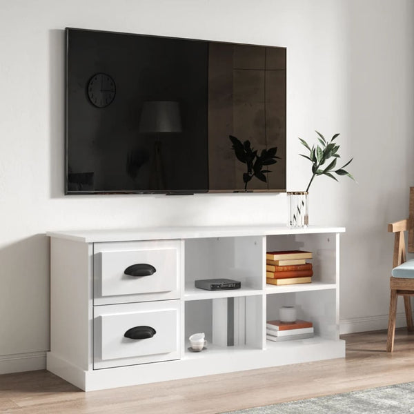 TV-Schrank Hochglanz Weiß 102 cm