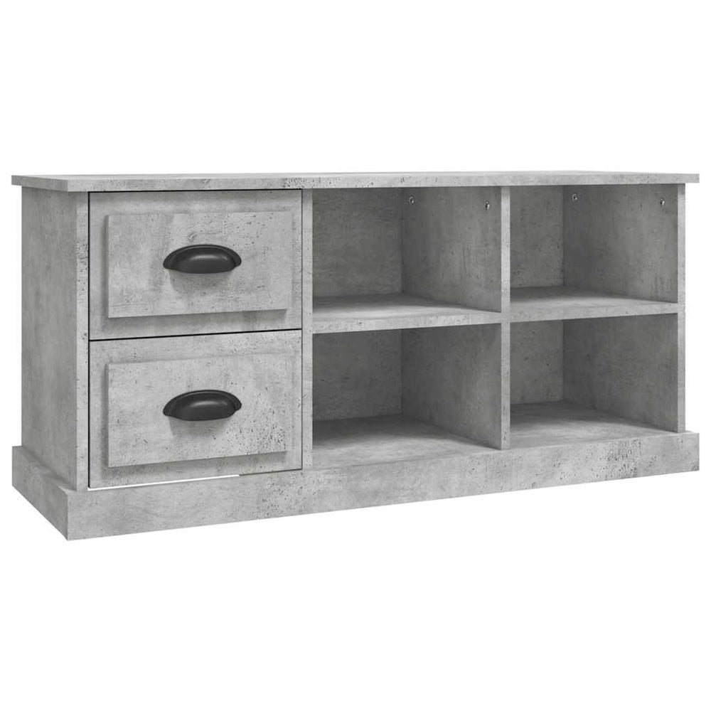 Betongrauer TV-Schrank, 102 cm