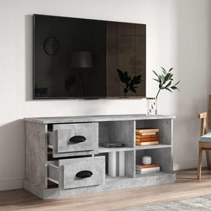 Betongrauer TV-Schrank, 102 cm