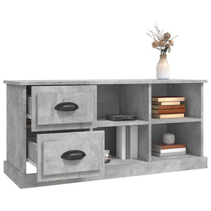 Betongrauer TV-Schrank, 102 cm