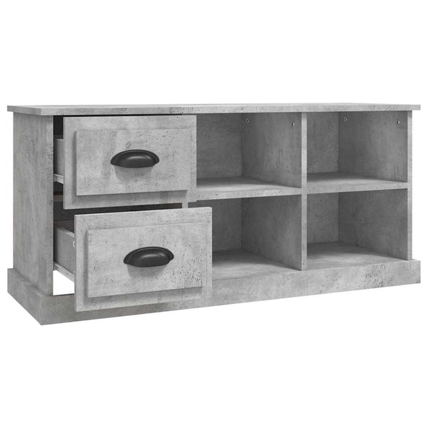 Betongrauer TV-Schrank, 102 cm