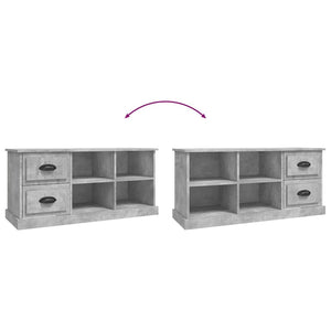 Betongrauer TV-Schrank, 102 cm