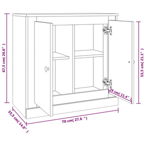 Hochglanz Weißes Sideboard 70 cm