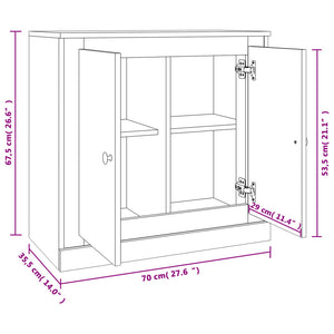 Betongraues Sideboard 70 cm