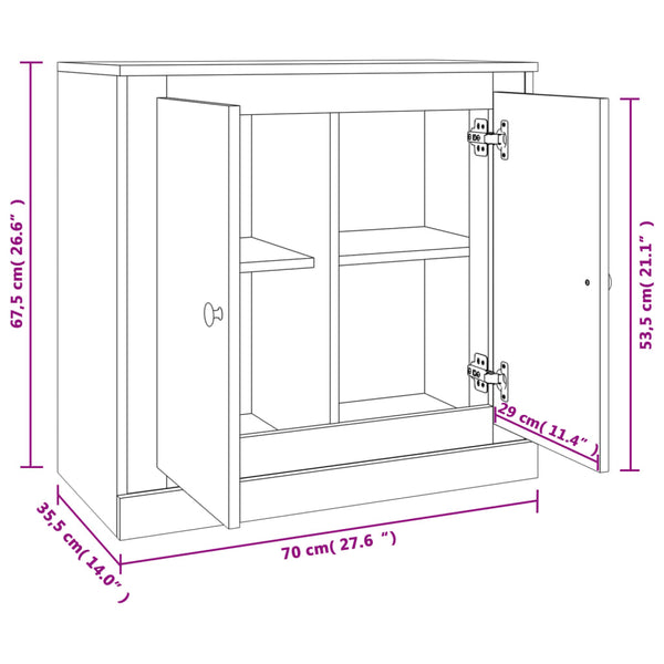 Betongraues Sideboard 70 cm
