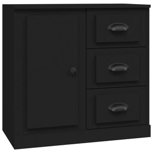 Schwarzes Sideboard 70 cm Holzwerkstoff