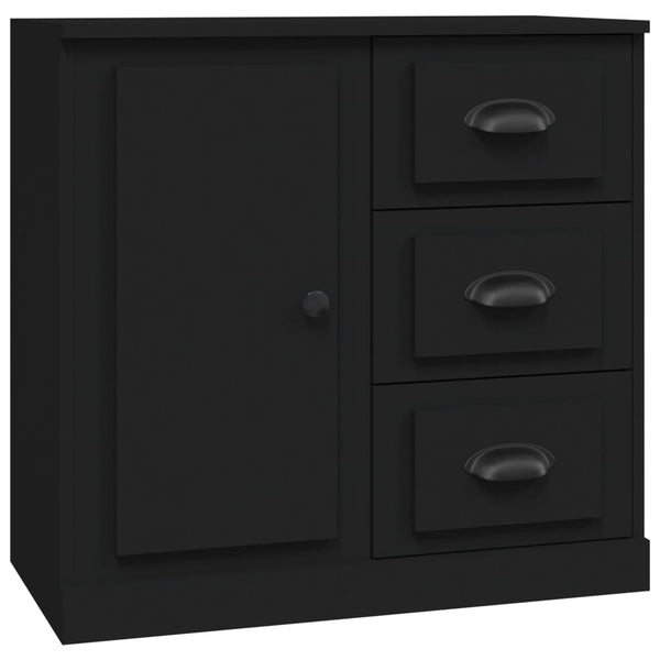Schwarzes Sideboard 70 cm Holzwerkstoff