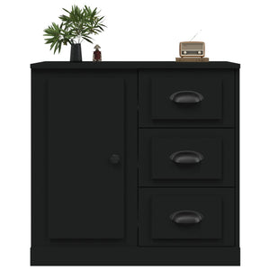 Schwarzes Sideboard 70 cm Holzwerkstoff
