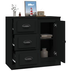 Schwarzes Sideboard 70 cm Holzwerkstoff