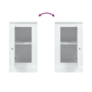 Weiße Sideboards 2er Set, 37,5 cm
