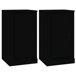 Schwarze Sideboards, 2er Set, 37,5 cm