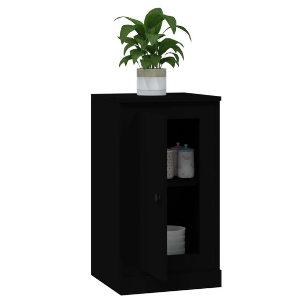 Schwarze Sideboards, 2er Set, 37,5 cm