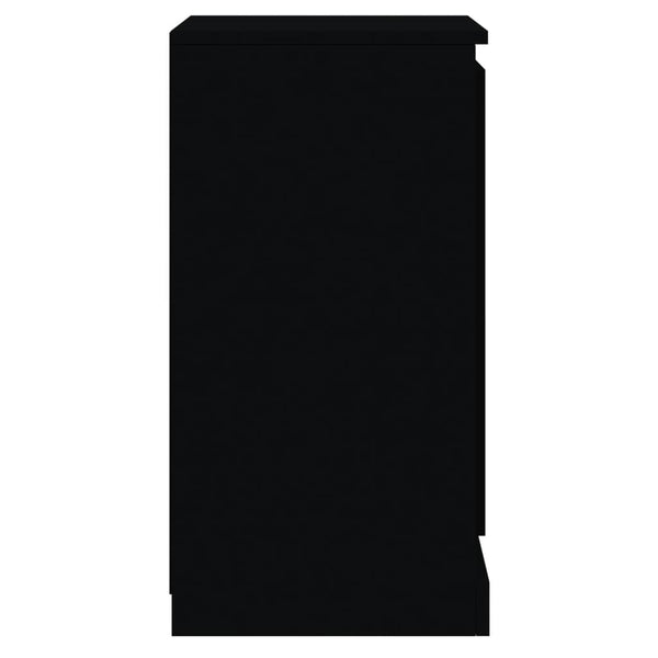 Schwarze Sideboards, 2er Set, 37,5 cm