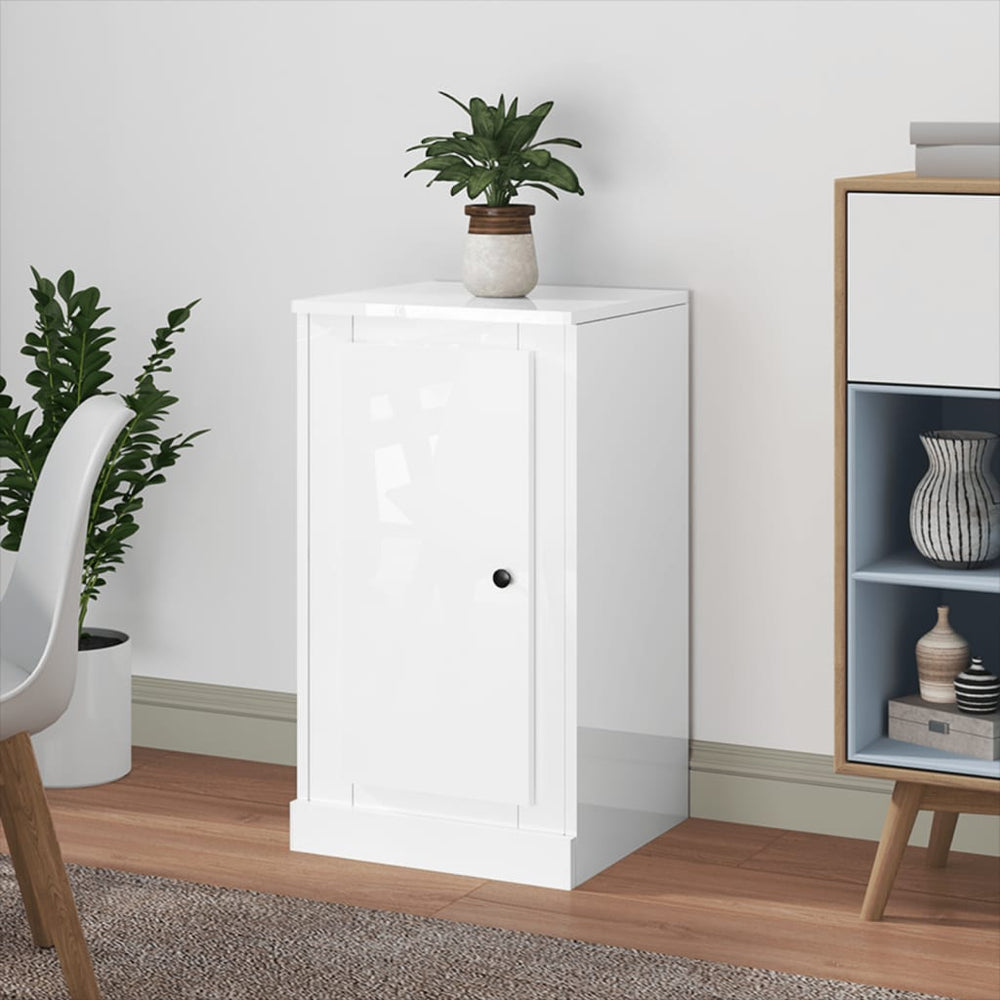 Hochglanz Sideboard Weiß 37,5x67,5 cm