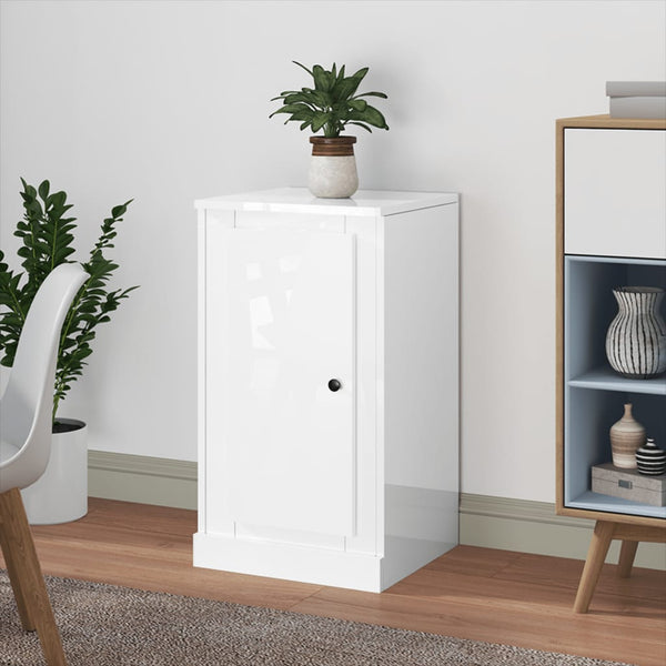 Hochglanz Sideboard Weiß 37,5x67,5 cm