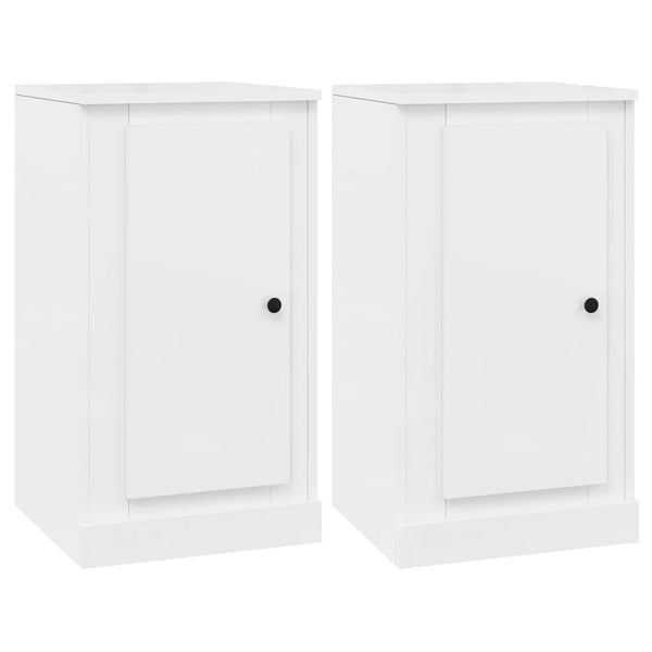 Sideboards 2er Set Hochglanz Weiß 67,5cm