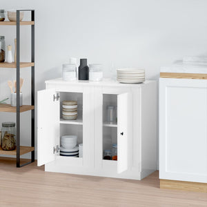 Sideboards 2er Set Hochglanz Weiß 67,5cm