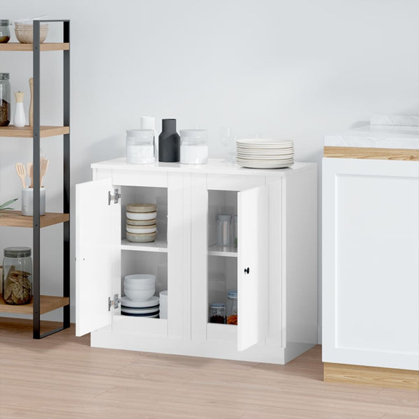 Sideboards 2er Set Hochglanz Weiß 67,5cm