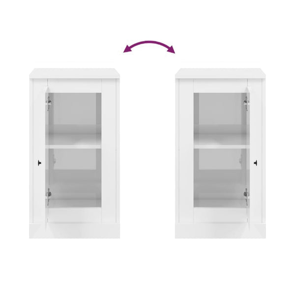 Sideboards 2er Set Hochglanz Weiß 67,5cm