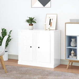 Sideboards 2er Set Hochglanz Weiß 67,5cm