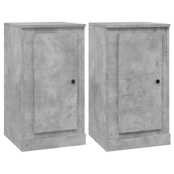 Betongraue Sideboards, 2er-Set