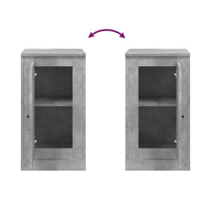 Betongraue Sideboards, 2er-Set