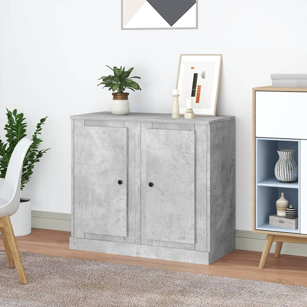 Betongraue Sideboards, 2er-Set