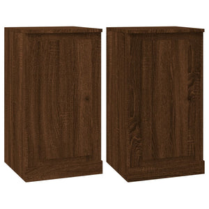 Sideboards 2er-Set Braun Eichenoptik