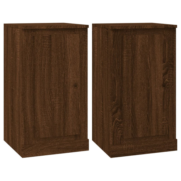 Sideboards 2er-Set Braun Eichenoptik