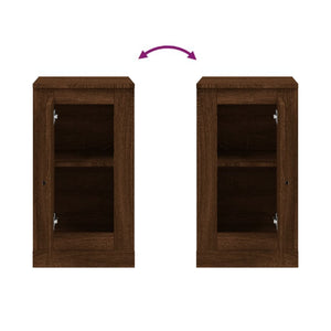 Sideboards 2er-Set Braun Eichenoptik