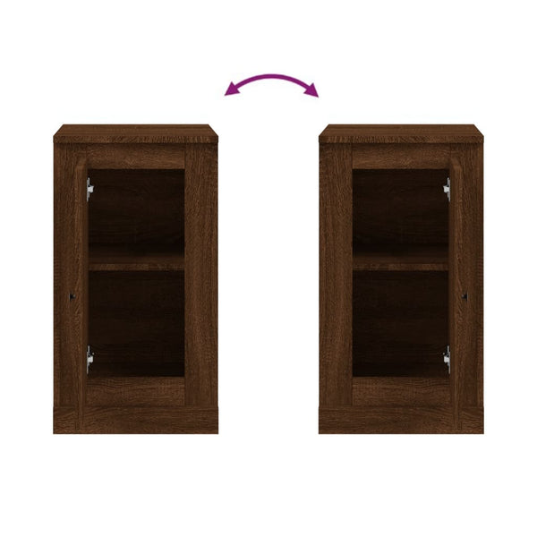 Sideboards 2er-Set Braun Eichenoptik