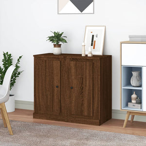 Sideboards 2er-Set Braun Eichenoptik