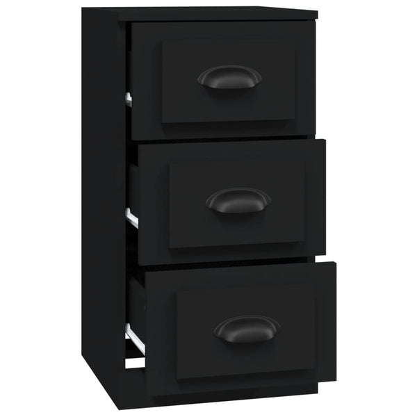 Schwarzes Sideboard 36x35,5x67,5 cm