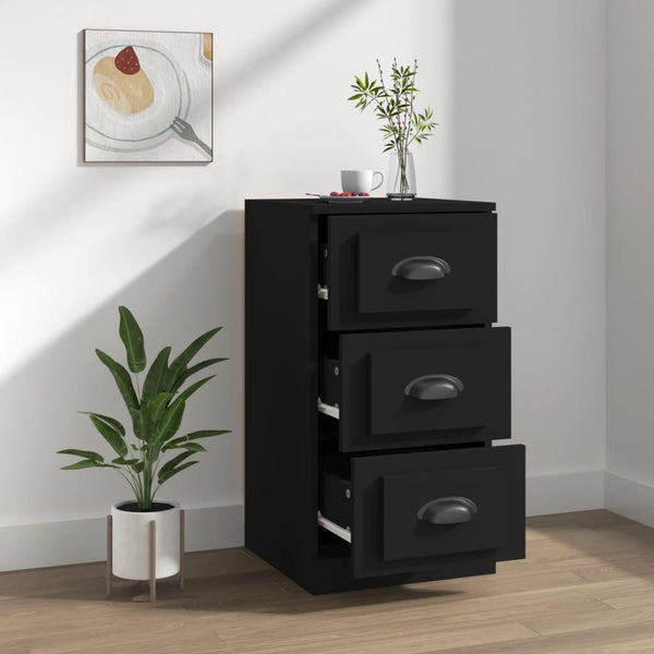 Schwarzes Sideboard 36x35,5x67,5 cm
