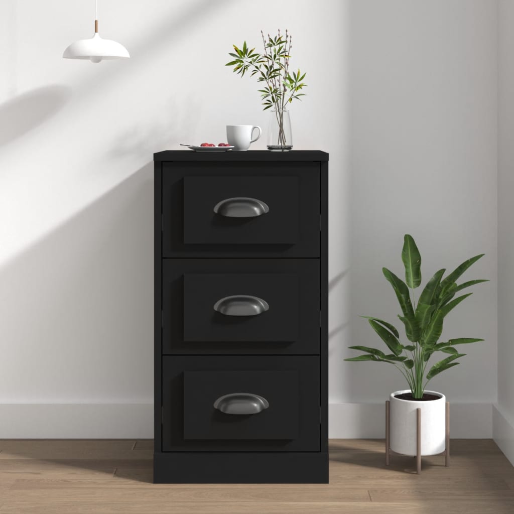 Schwarzes Sideboard 36x35,5x67,5 cm