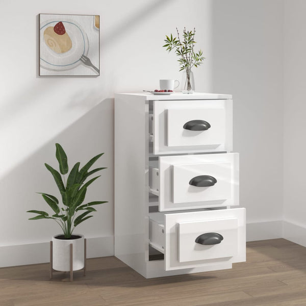 Hochglanz Sideboard Weiß, 67,5 cm