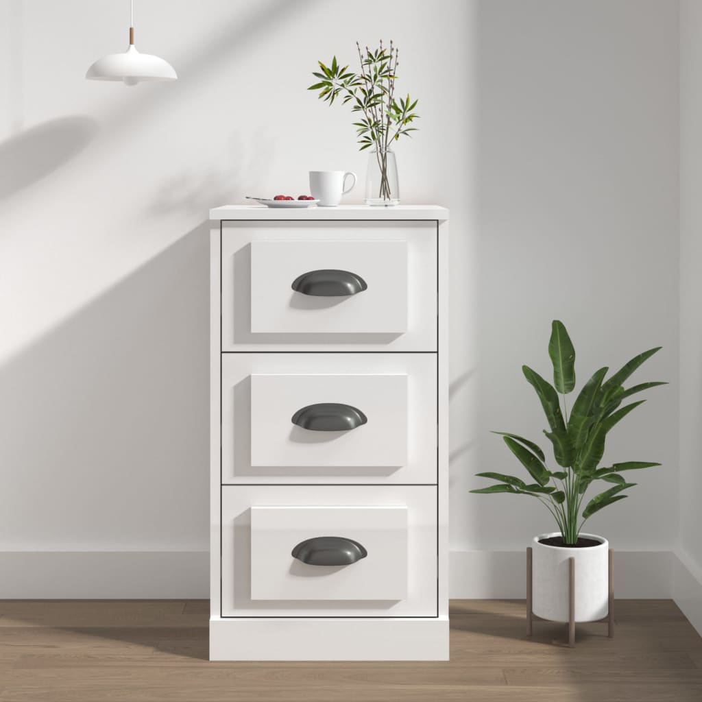 Hochglanz Sideboard Weiß, 67,5 cm