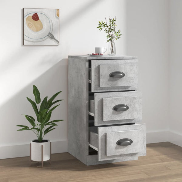 Betongraues Sideboard 36x35,5x67,5 cm