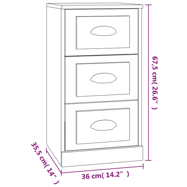 Sideboard Räuchereiche 67,5cm